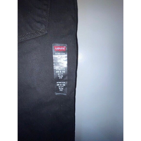 NWT Levis 511 Mens Sz 38x32 Slim Straight Leg Stretch Black 5 Pocket Jeans - Picture 5 of 16